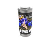 Reina Tauro I Don't Get Older I Level Up Birthday Queen Vaso térmico de acero inoxidable de doble pared