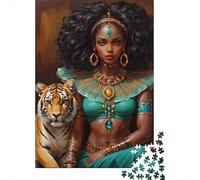Reina Tigre Africana Set De Rompecabezas 1000 Piezas, Cartón Premium, Regalo Cumpleaños, Juego De Reto Difícil 70x50cm/1000pcs