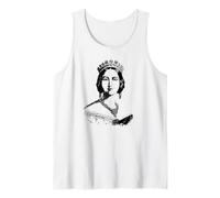 Reina Victoria Joven Vintage Monografía Camiseta sin Mangas