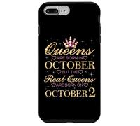 Reinas Reales Nacen el 2 de Octubre, cumpleaños del 2 de Octubre Carcasa para iPhone 7 Plus/8 Plus