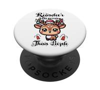 Reindeer Are Better Than People Lindo Reno Invierno Navidad PopSockets PopGrip Adhesivo