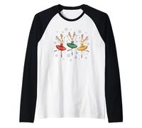 Reindeer Ballet Dancing Christmas Ballet Dance Costume Camiseta Manga Raglan