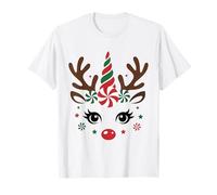 Reindeer Christmas Family Matching Merry Xmas Holiday Men Camiseta