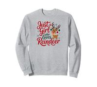 Reindeer Deer Red Reindeer Buck Christmas Xmas Girl Sudadera