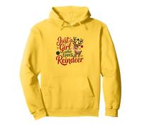 Reindeer Deer Red Reindeer Buck Christmas Xmas Girl Sudadera con Capucha