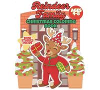 Reindeer Family Christmas Coloring Book: Holiday Carols Story & Cute Winter Scenes for Kids Ages 4-8