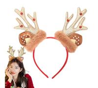 Reindeer Headband - Deer Headband | Christmas Deer Ears Headband | Winter Festival Antler Headbands, Christmas Headband For Women Decorative Festive With Bells - Holiday Headband For Photoshoots
