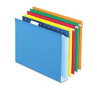Reinforced 2 Extra Capacity Hanging Folders, Letter, Assorted, 25/Box, Sold as 1 Box