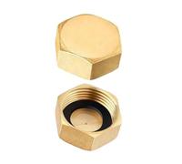 Reinforced High Pressure Brass Threaded Plug 1/2Inch Internal Pipe Cap With Smooth Sealing Surfaces For Cold Hot Water Industrial Copper Pipe Plug