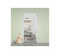 Reinforced mosquito net for doors 80cm x 200cm, prevents dogs and cats from leaving the house, white