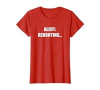 Reinicio de alertas... Camiseta, Mujer, Rojo, L
