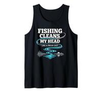 Reinicio de Pesca El Agua aclara mi Mente La Pesca me Ayuda a recargar Camiseta sin Mangas