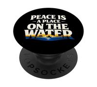 Reinicio de Pesca El Agua aclara mi Mente La Pesca me Ayuda a recargar PopSockets PopGrip Adhesivo