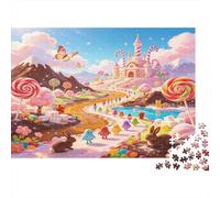 Reino de Caramelos Puzzle de 1000 Piezas Papel para Adultos Mundo Fantasía Puzzle para Toda la Familia Decoración Regalo 70x50cm/1000pcs