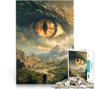 Reino del Señor Dragón Rompecabezas para Adolescentes 1000 Piezas Desafío difícil para aliviar el estrés Adecuado para decoración de Escritorio. 38x26cm