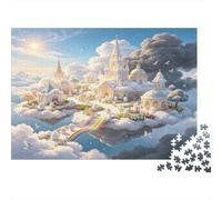 Reino Fantástico en Las Nubes Puzzle de 1000 Piezas Papel para Adultos Paisaje Encantado Juego de Puzzle 1000 Piezas Relajación Decoración Regalo 38x26cm/1000pcs