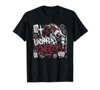 Reino inquebrantable Jesús es Rey León Cruz Camiseta gráfica económica, Hombre, Negro, L
