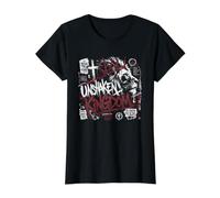Reino inquebrantable Jesús es Rey León Cruz Camiseta gráfica económica, Mujer, Negro, L