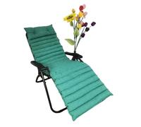 REINO MANSIDI Cojín Tumbona 180x55x6cm Reclinable con Almohada Reposacabeza, Colchoneta Tumbona Exterior con Relleno de Fibra Hueca, Enrollable y Fácil de Llevar (Verde Claro)
