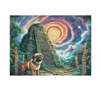 Reino Secreto Bosque Cielo Estrellado fantástico Rompecabezas 500 Piezas Cartón para Principiantes Días Lluviosos para Pasar Tiempo Vacaciones Fines De Semana Regalo Cumpleaños 500 PCS/52×38cm