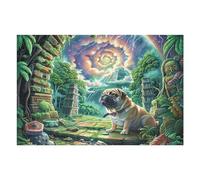 Reino Secreto Bosque Tropical fantástico Rompecabezas 1000 Piezas Cartón para Principiantes Juego Familiar Ejercita La Mente Garantía Reposición Piezas 1000 PCS/75x50cm