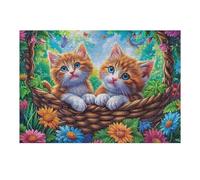 Reino Secreto de montaña Puzzles 300 Piezas Decorativo Coleccionable Basket Grass Bloom Obra De Arte Rompecabezas Familiar para Adultos Desafío Avanzado DIY Creativo 300 PCS