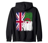 Reino Unido Argelia Media Bandera Patrimonio Británico Argelino Sudadera con Capucha