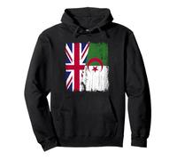 Reino Unido Argelia Media Bandera Patrimonio Británico Argelino Sudadera con Capucha