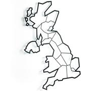 Reino Unido, Gran Bretaña, Inglaterra Mapa. Escultura Pared en Metal. Bandera, Elemento decorativo, Adorno para la Pared, Recuerdo del País, Souvenir, Cartel, Póster Británico, Regalo para Amigos.