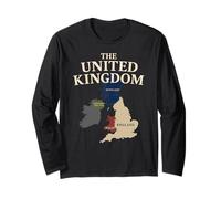 Reino Unido Islas Británicas Escocia Gales Inglaterra Reino Unido Mapa Manga Larga