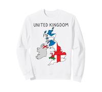 Reino Unido Islas Británicas Escocia Gales Inglaterra Reino Unido Mapa Sudadera