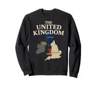 Reino Unido Islas Británicas Escocia Gales Inglaterra Reino Unido Mapa Sudadera