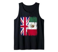 Reino Unido, México, Media Bandera, Herencia británica Mexicana Camiseta sin Mangas