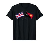 Reino Unido Papua Nueva Guinea Banderas Cruzadas Bandera Británica PNG Camiseta