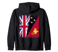 Reino Unido Papua Nueva Guinea Media Bandera British PNG Heritage Sudadera con Capucha