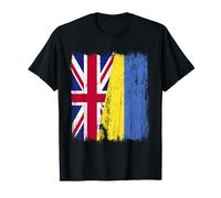 Reino Unido Ucrania Media Bandera británica Herencia ucraniana Camiseta