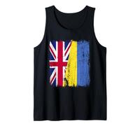 Reino Unido Ucrania Media Bandera británica Herencia ucraniana Camiseta sin Mangas