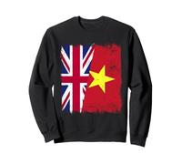 Reino Unido Vietnam Media Bandera Historia vietnamita británica Sudadera