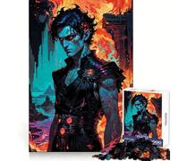 Reinos de Fuego y Sombra ︰ Hades Rompecabezas difícil para Adultos 1000 Piezas Mejora la Memoria Relaja la Mente Bordes Afilados Regalo Elegante (38x26cm)