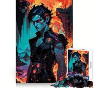 Reinos de Fuego y Sombras︰ Hades Rompecabezas de 1000 Piezas para Adolescentes Mejora la Memoria Relajación Suave Corte Premium Sorpresa de cumpleaños (50x75cm)