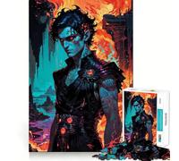 Reinos de Fuego y Sombras︰ Hades Rompecabezas de 1000 Piezas para Adolescentes Mejora la Memoria Relajación Suave Corte Premium Sorpresa de cumpleaños (50x75cm)