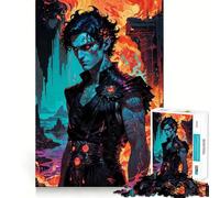 Reinos de Fuego y Sombras︰ Rompecabezas Hades para Adultos, 1000 Piezas, Juguete de lógica, Alivio del estrés, Corte de precisión, Regalo para Festivales (38x52cm)