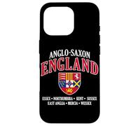 Reinos de Inglaterra anglosajona escudo letras blancas Carcasa para iPhone 16 Pro
