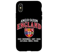 Reinos de Inglaterra anglosajona escudo letras blancas Carcasa para iPhone X/XS