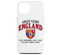 Reinos de Inglaterra anglosajona escudo letras negras Carcasa para iPhone 13