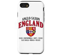 Reinos de Inglaterra anglosajona escudo letras negras Carcasa para iPhone SE (2020) / 7 / 8