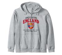 Reinos de Inglaterra anglosajona escudo letras negras Sudadera con Capucha