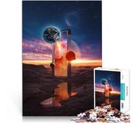 Reinos del Portal Rompecabezas de 1000 Piezas para Adultos Desafiante de completar, Pero Divertido y Gracioso. Mejorar el Amor Entre Parejas 38x26cm