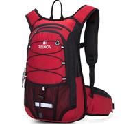 REINOS Mochila de hidratación con vejiga de 2 litros para hombres y mujeres, mochila con aislamiento térmico, ideal para senderismo, correr, ciclismo, camping, esquí, actividades al aire libre (REINOS rojo)