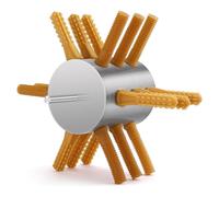 Reinscer 1 extractor de de corral con 18 dedos, acero inoxidable + goma de 0,4 vástagos, herramienta de recogida de pollo